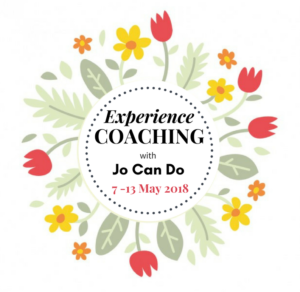 Experience coaching with Jo Can Do, 7-13 May 2018